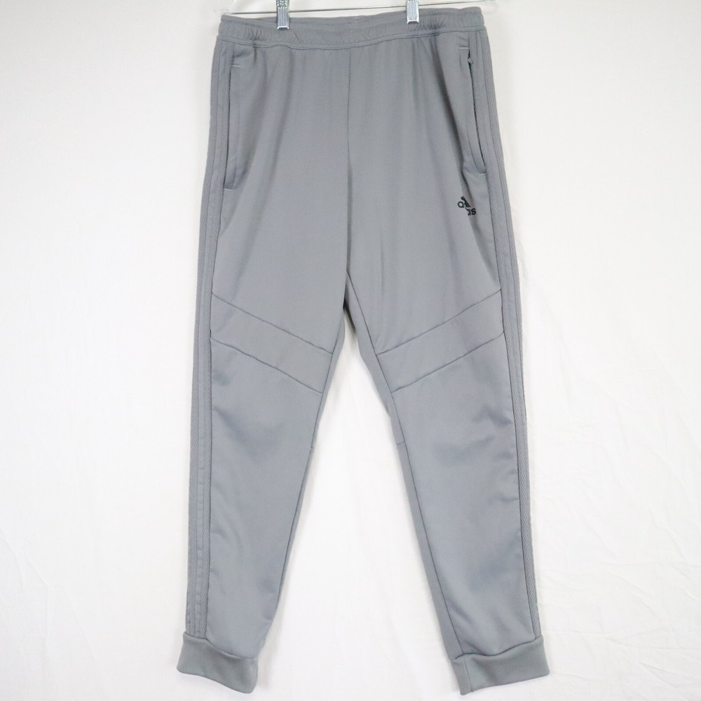 Adidas Pants Mens Large Aeroready Activewear Jogger Sweat Training Athletic Gray